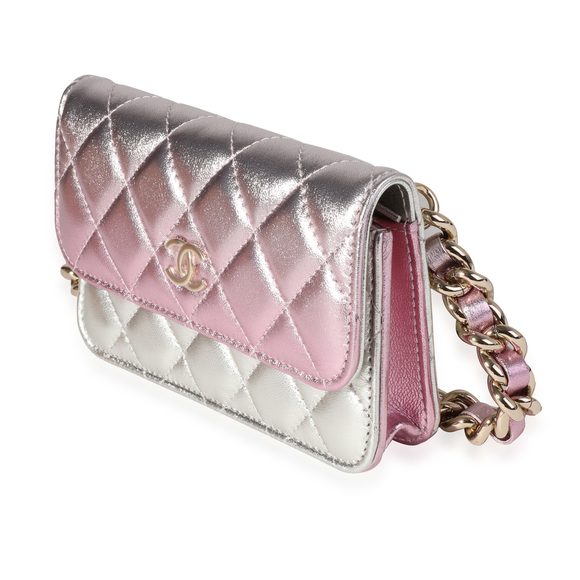 Chanel Iridescent Quilted Lambskin Coco Punk Flap Clutch with Chain - Picture 2 of 8